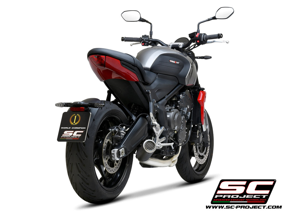 SC PROJECT CR-T CARBON EXHAUST FOR Triumph Trident 660 (2020-2022) (T26-CDE38CR)