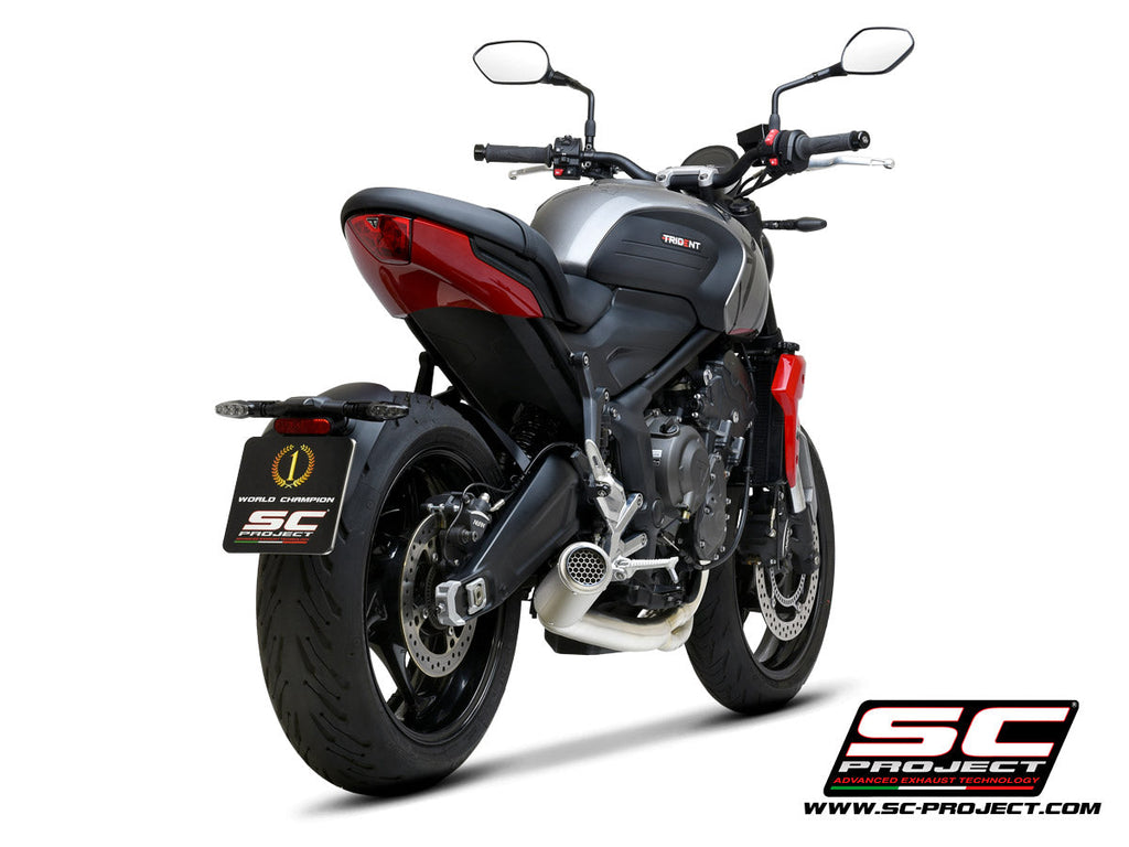 SC PROJECT CR-T CARBON EXHAUST FOR Triumph Trident 660 (2020-2022) (T26-CDE38CR)