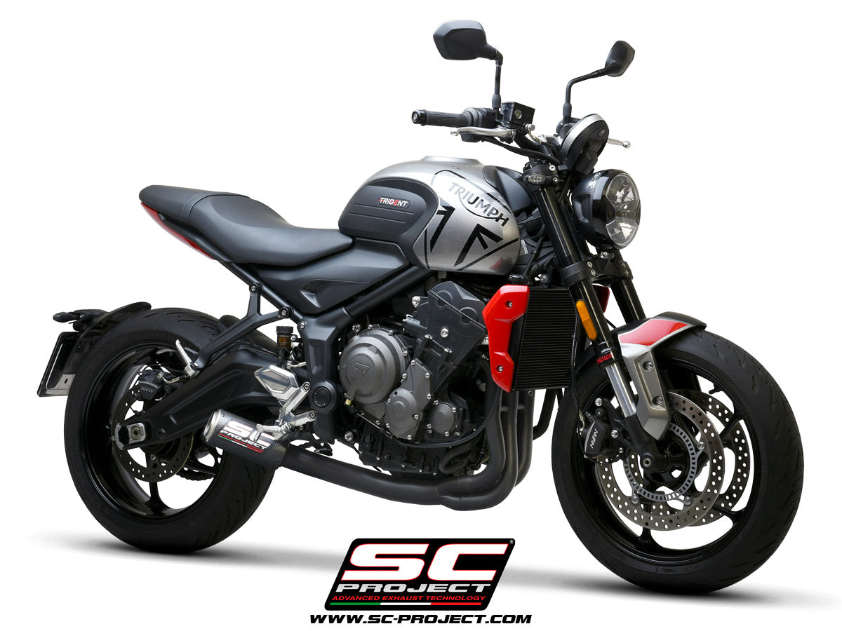 SC PROJECT CR-T CARBON EXHAUST FOR Triumph Trident 660 (2020-2022) (T26-CDE38CR)