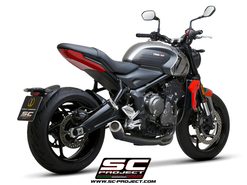 SC PROJECT CR-T CARBON EXHAUST FOR Triumph Trident 660 (2020-2022) (T26-CDE38CR)