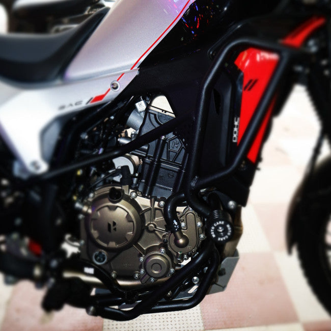 MotoCare Upper Lower Crash Guard (Black) for Hero XPulse 210 | Heavy Duty Engine Protection Guard | Dual Frame Safety