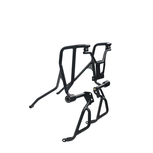 MotoCare Upper Lower Crash Guard (Black) for Hero XPulse 210 | Heavy Duty Engine Protection Guard | Dual Frame Safety