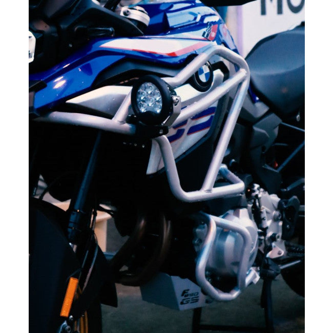 MotoCare Upper & Lower Crash Guard for BMW F850 GS | Heavy-Duty Engine Protection Crash Bars | Adventure Frame Guard (Black/Silver)