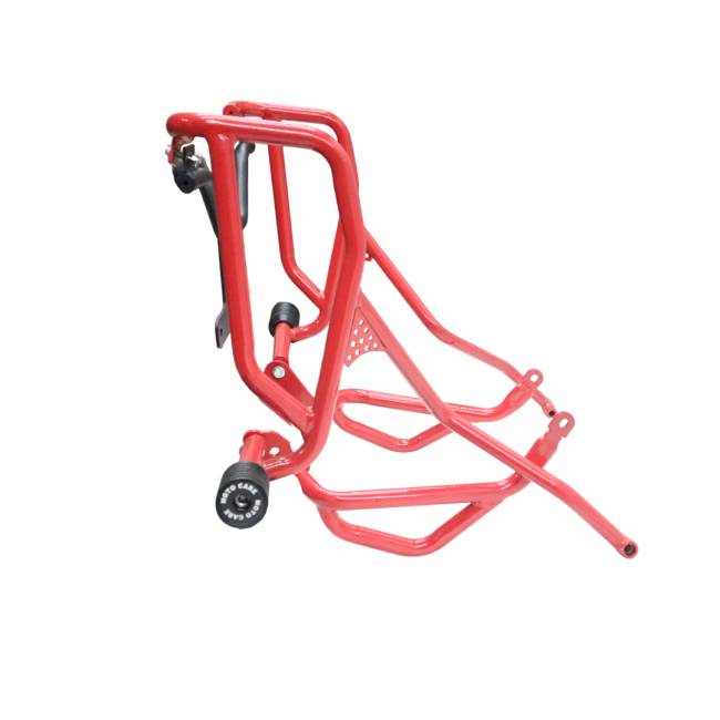 MotoCare Upper Lower Crash Guard (Red) for Hero XPulse 210 | Heavy Duty Engine Protection Guard | Dual Frame Safety