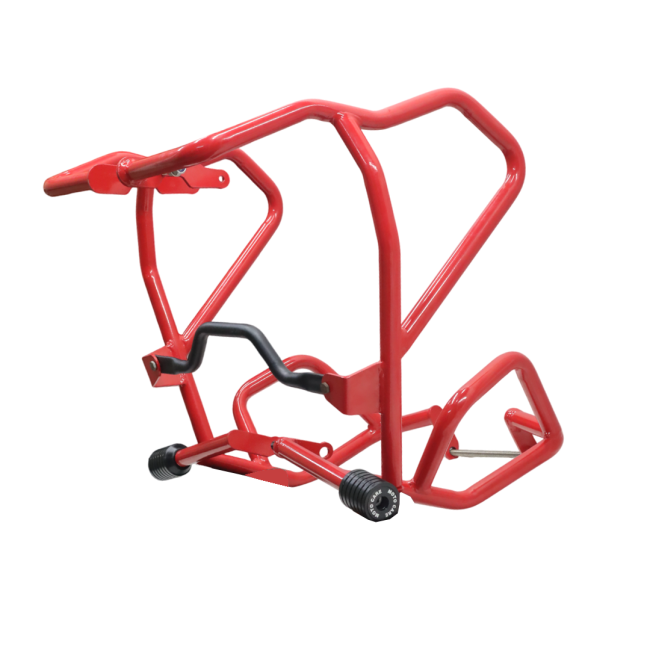 Motocare Upper Lower Crash Guard with Sliders for Suzuki V-Strom 250 | Heavy Duty Engine Protection (Red & Silver)