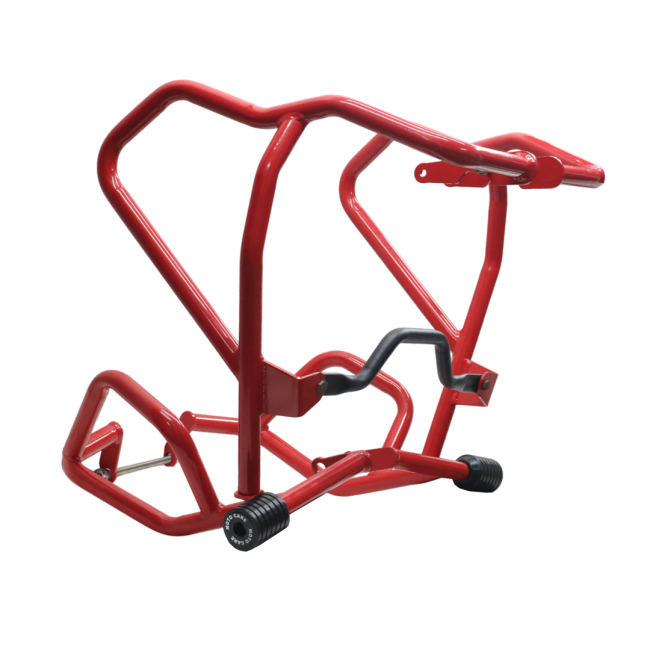 Motocare Upper Lower Crash Guard with Sliders for Suzuki V-Strom 250 | Heavy Duty Engine Protection (Red & Silver)