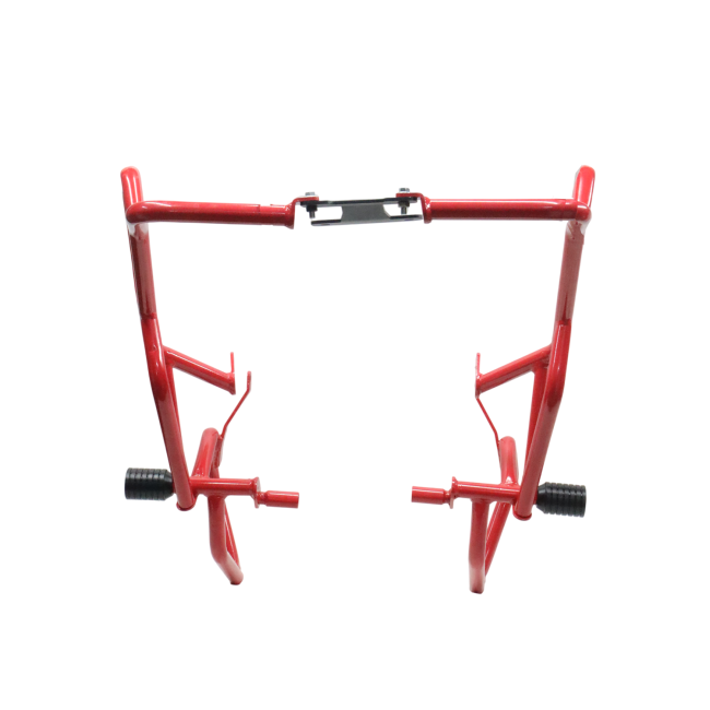 MotoCare Upper & Lower Crash Guard (Red) for TVS Apache RTX 300 – Heavy Duty Engine & Frame Protection