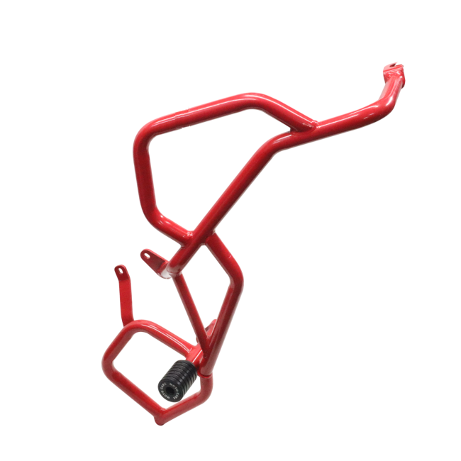 MotoCare Upper & Lower Crash Guard (Red) for TVS Apache RTX 300 – Heavy Duty Engine & Frame Protection