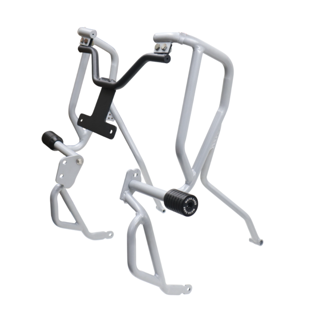 MotoCare Upper Lower Crash Guard (Silver) for Hero XPulse 210 | Heavy Duty Engine Protection Guard | Dual Frame Safety