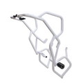 MotoCare Upper & Lower Crash Guard (White) for TVS Apache RTX 300 – Heavy Duty Engine & Frame Protection