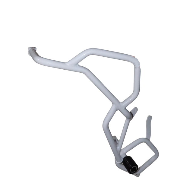 MotoCare Upper & Lower Crash Guard (White) for TVS Apache RTX 300 – Heavy Duty Engine & Frame Protection