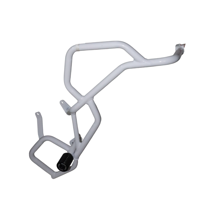 MotoCare Upper & Lower Crash Guard (White) for TVS Apache RTX 300 – Heavy Duty Engine & Frame Protection