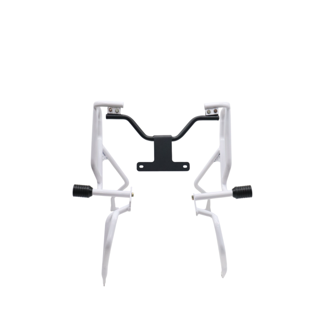 MotoCare Upper Lower Crash Guard (White) for Hero XPulse 210 | Heavy Duty Engine Protection Guard | Dual Frame Safety