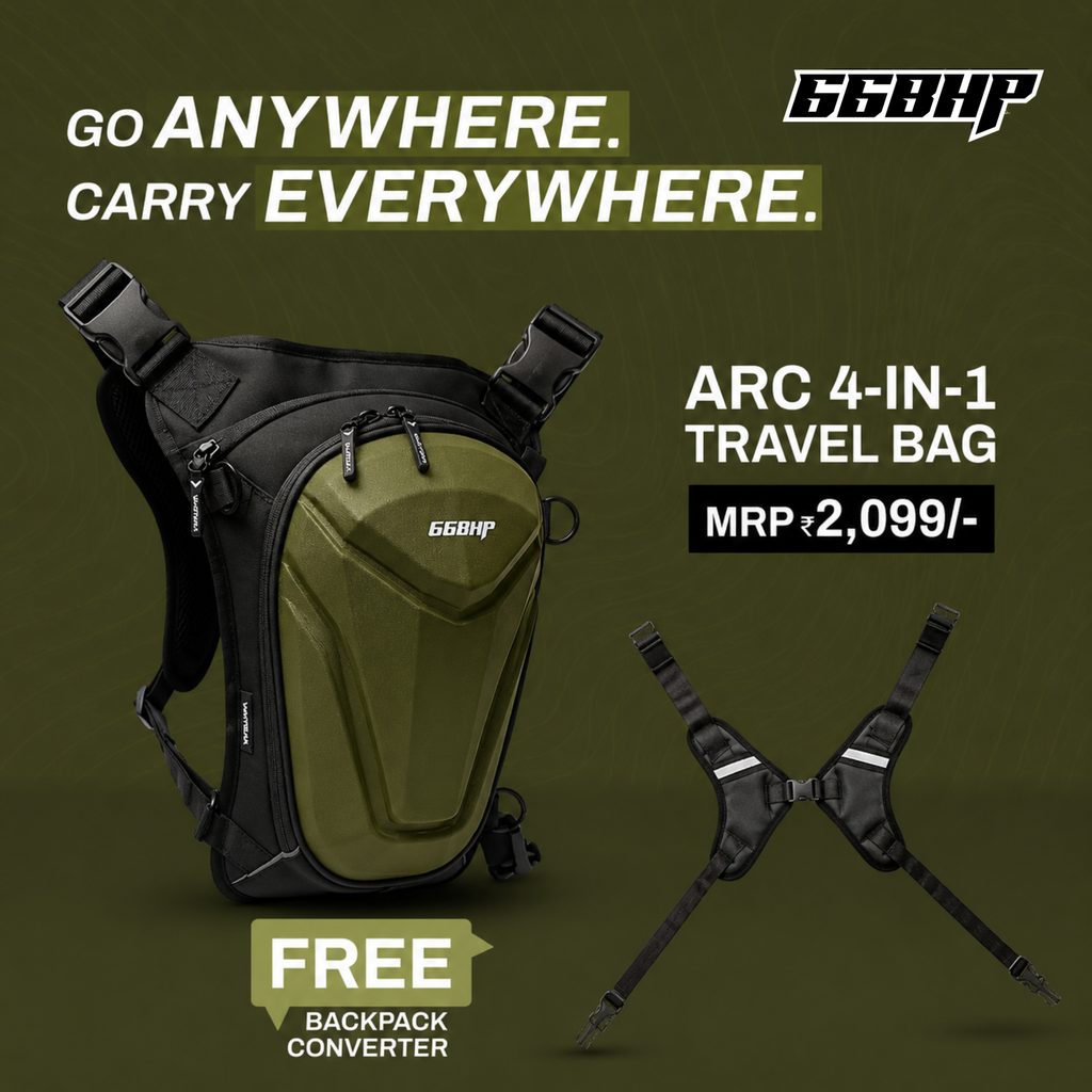 66BHP x Vantora ARC 4-in-1 Thigh Bag – Hydration Compatible Riding & Travel Bag