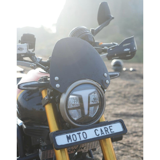 MotoCare Visor for TVS Ronin | Aerodynamic Windshield Wind Deflector | Stylish Front Screen for Enhanced Riding Comfort