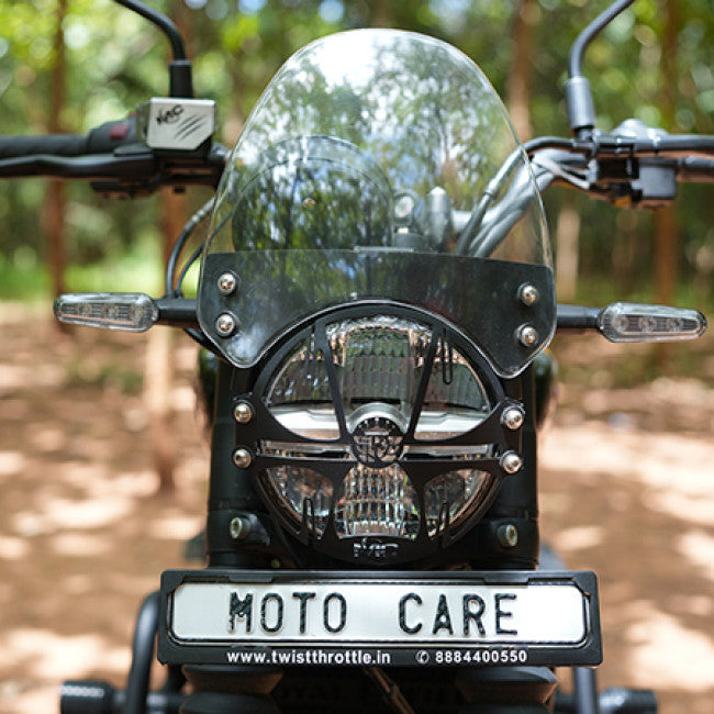 MotoCare Visor for Guerrilla 450 – Windshield Wind Deflector (Smoke/Clear/Black)