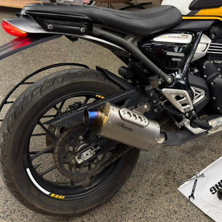 Triumph Speed 400 MK Racing Performance Exhaust  with Removable DB Killer – Lightweight  Slip-On Silencer