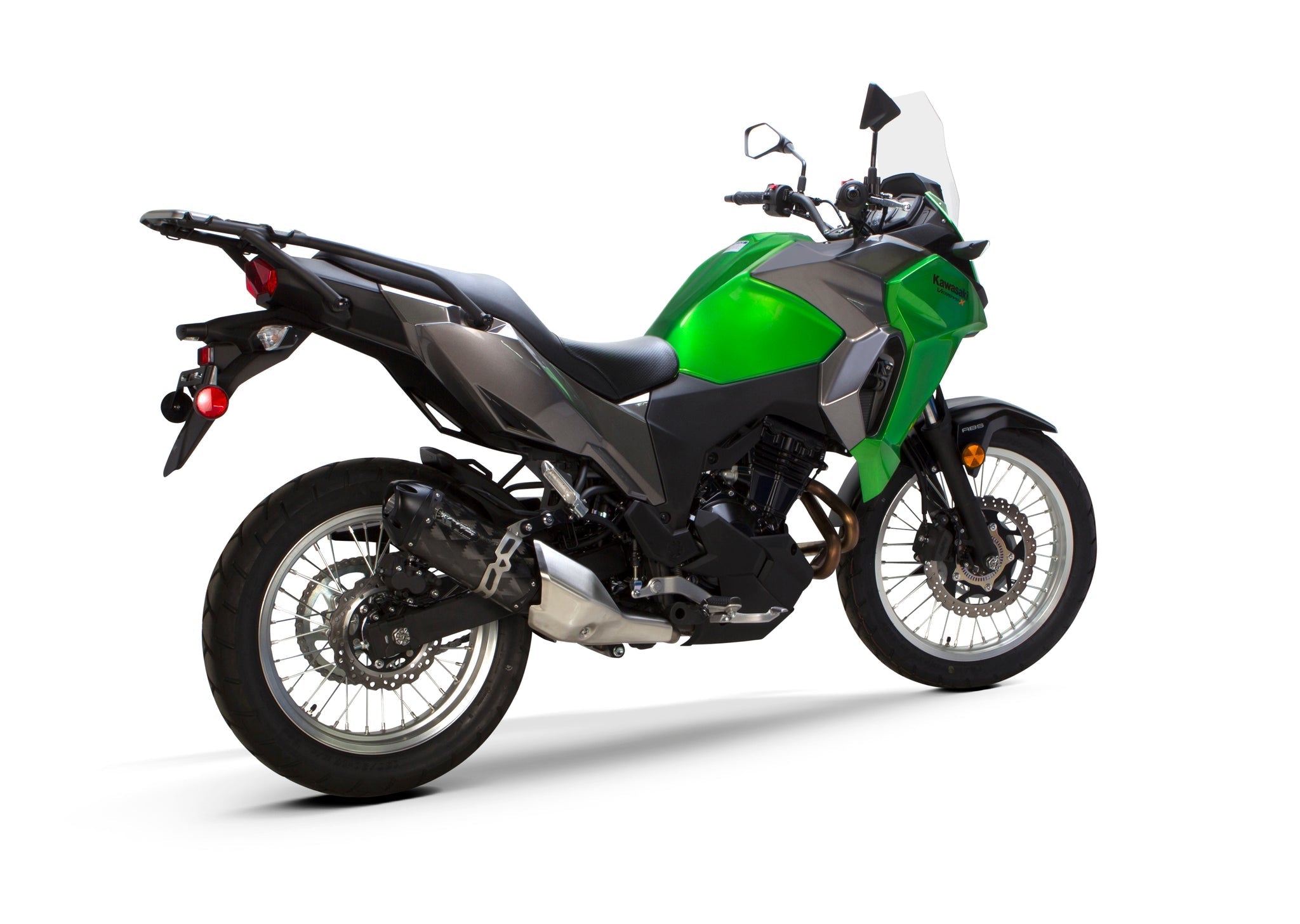 Two Brothers Racing Kawasaki Versys X 300 (2017-2022) S1R Black Series Carbon Slip-On (005-4840407-S1B)