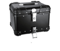 46L Curved Black Aluminium Top Box