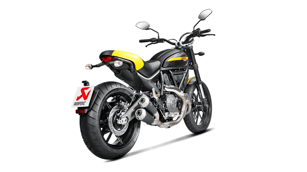 AKRAPOVIC DUCATI SCRAMBLER ICON / URBAN ENDURO / CLASSIC / FULL THROTTLE 2016 Slip On Line (Titanium) (S-D8SO4-CUBTBL)