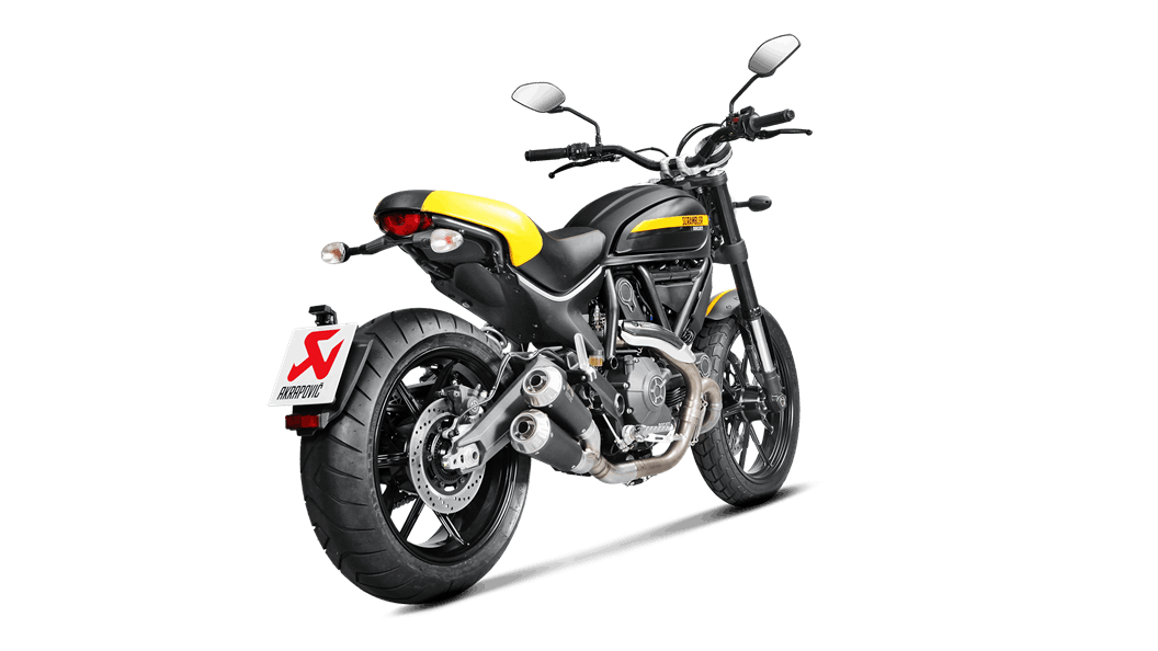 AKRAPOVIC DUCATI SCRAMBLER ICON / URBAN ENDURO / CLASSIC / FULL THROTTLE 2016 Slip On Line (Titanium) (S-D8SO4-CUBTBL)