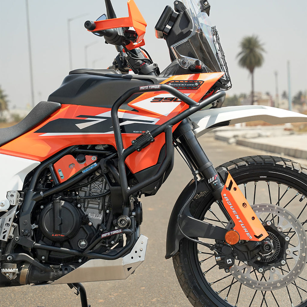 BLACK CRASH GUARD FOR KTM 250/390 ADVENTURE/ADVENTURE X