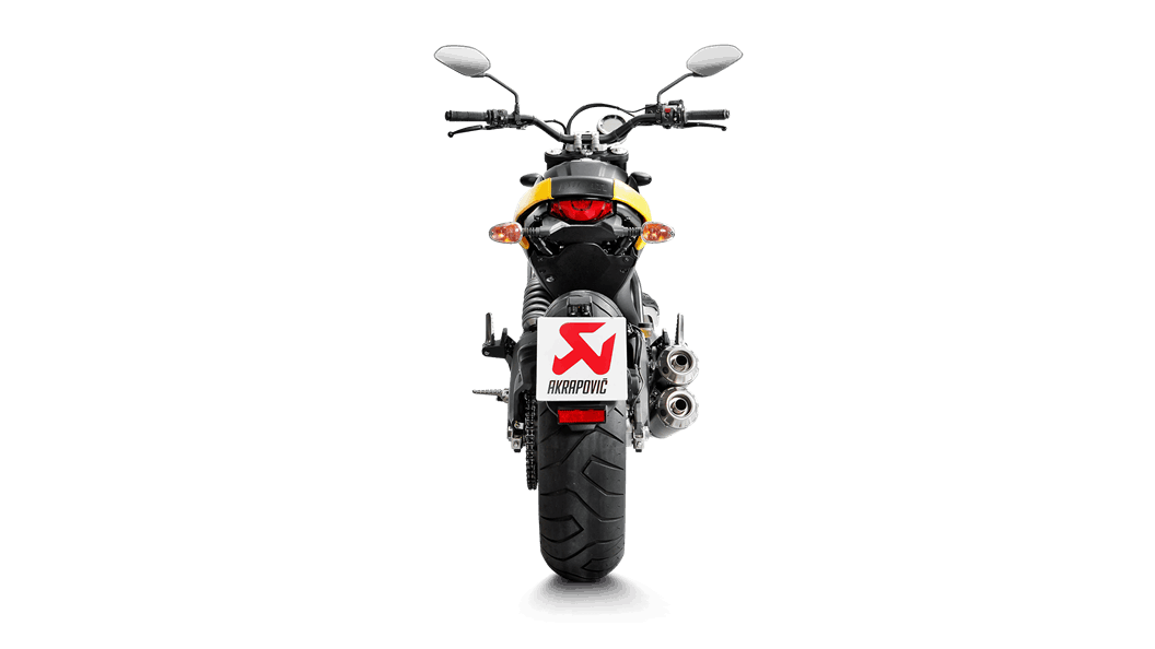 AKRAPOVIC DUCATI SCRAMBLER ICON / URBAN ENDURO / CLASSIC / FULL THROTTLE 2016 Slip On Line (Titanium) (S-D8SO4-CUBTBL)