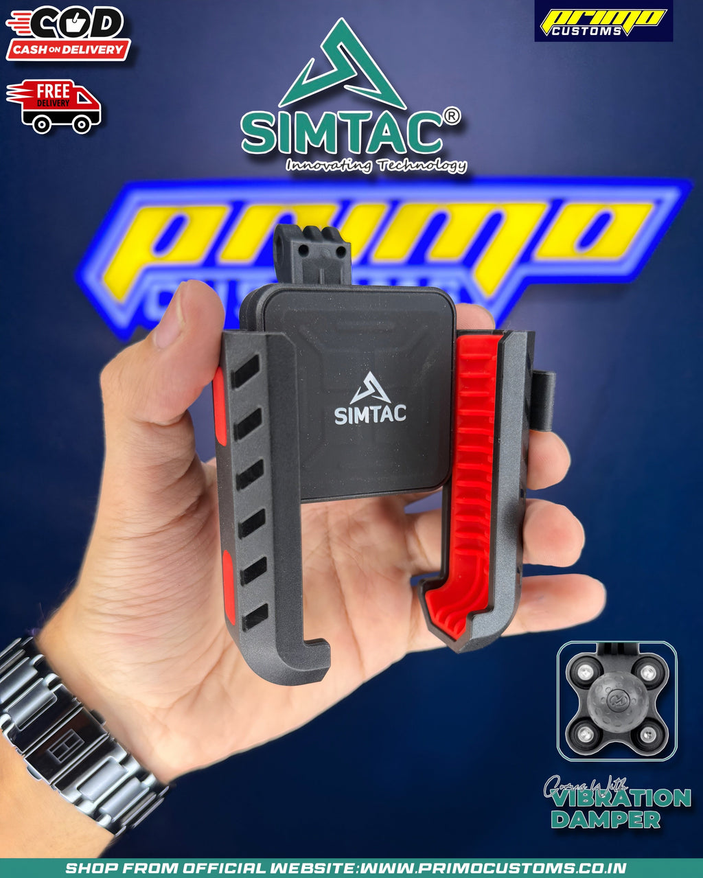 Simtac quick lock jaw grip pro+ with vibration damper (JQL2-PRO)