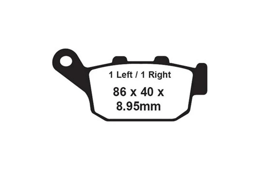EBC Double-H™ Sintered Brake Pads for Honda CBR 300R (2014–2020 Front / 2018–2021 Rear) FA196HH Front FA496HH Rear HH Rated High Performance Brake Pads