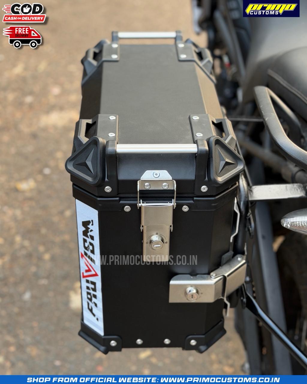Fauvism 38 LITRES ALUMINIUM PANNIERS With Racks BLACK ( SET OF 2)
