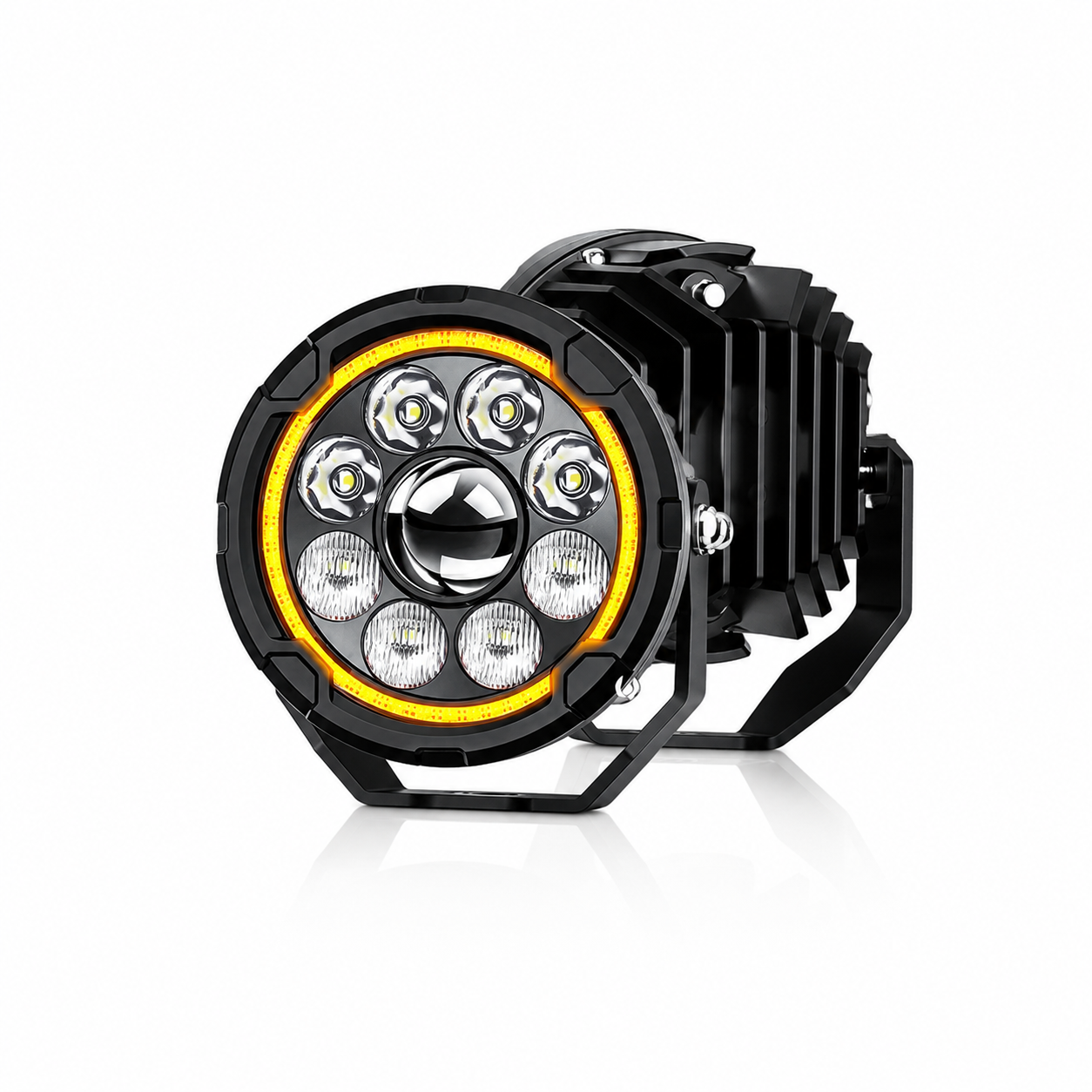66BHP Valkyrie 4.5 Inch; 120W Ultra Vision Auxiliary Light – High/Low Beam + Amber DRL | 13200 Lumens | IP68 Waterproof