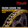 SUZUKI GIXXER GXR 150cc Rolon Brass chain & Sprocket Kit