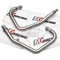 MK Racing Stainless Steel Header Bend Pipes for Royal Enfield Interceptor 650 & Continental GT 650 | Fits Single and Dual O2 Sensor |Polish