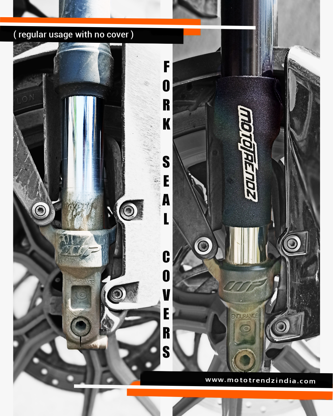 Mototrendz Fork Seal Covers Universal Fit