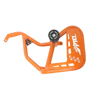 Motocare Crash Guard (Orange) With Dual Sliders For Ktm Duke 390 Gen-3