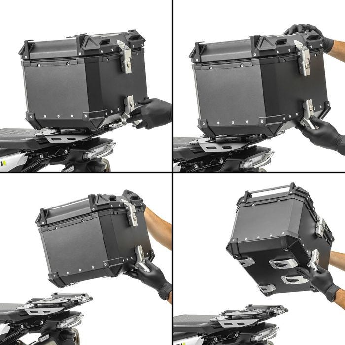 46 Liters Stainless Steel BMW GS White Graphics Top Box