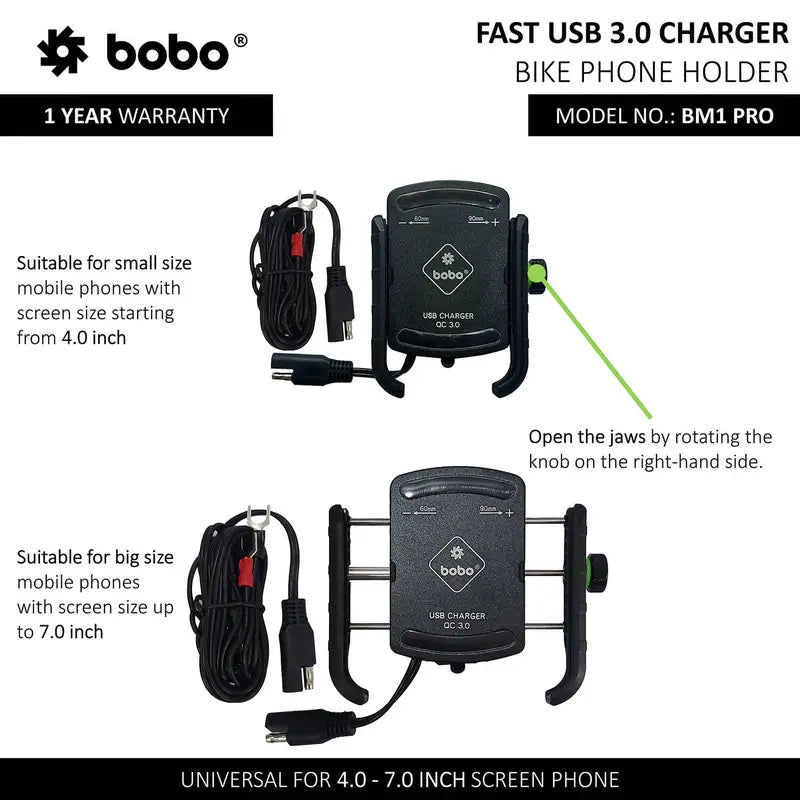 Bobo BM1 Pro Jaw-Grip Bike Phone Holder