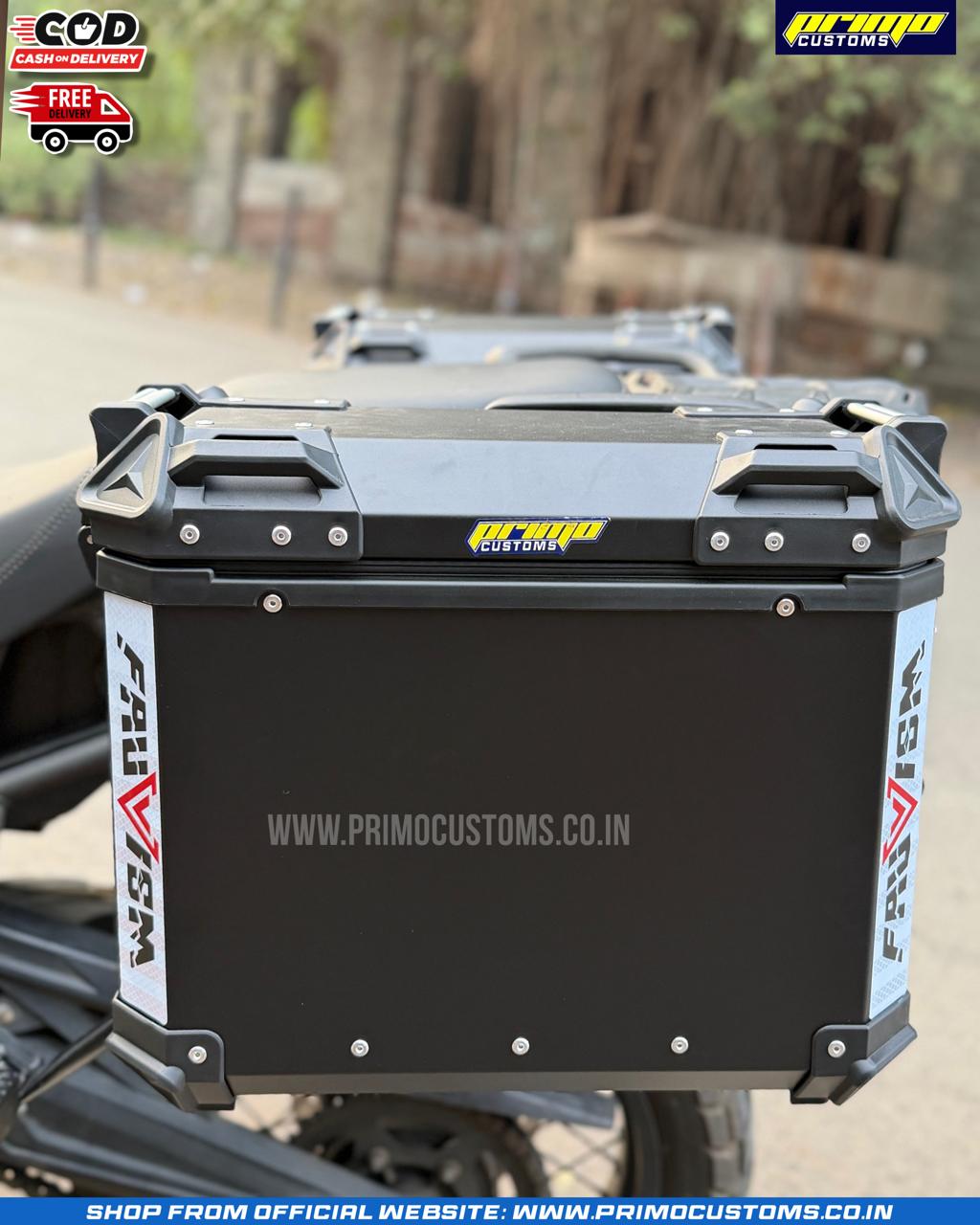 Fauvism 38 LITRES ALUMINIUM PANNIERS With Racks BLACK ( SET OF 2)