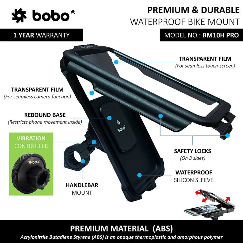 Bobo BM10H Pro Fully Waterproof Phone Holder
