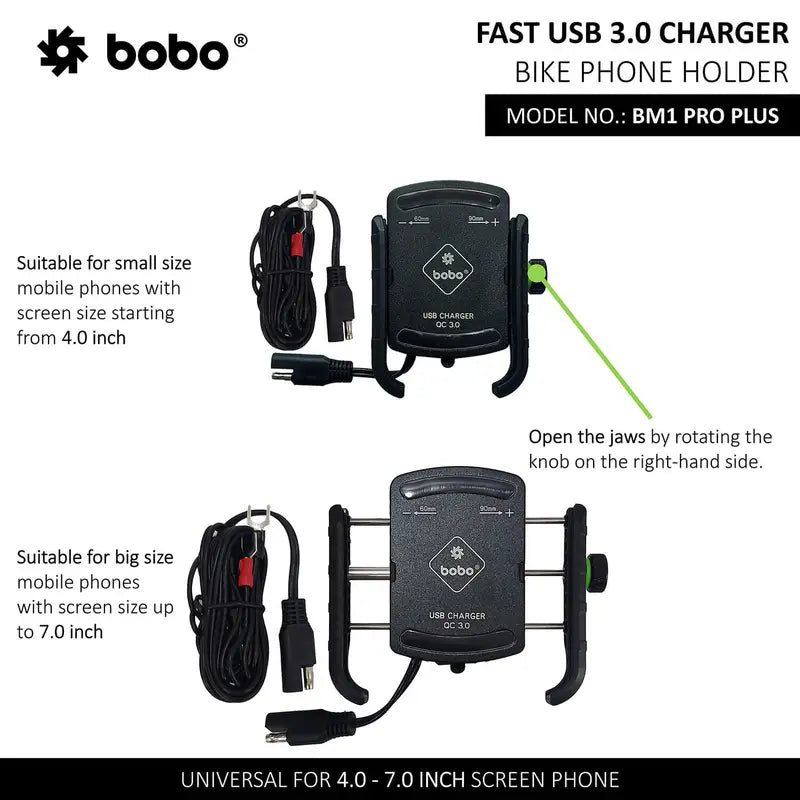 Bobo BM1 Pro Plus Jaw-Grip Bike Phone Holder