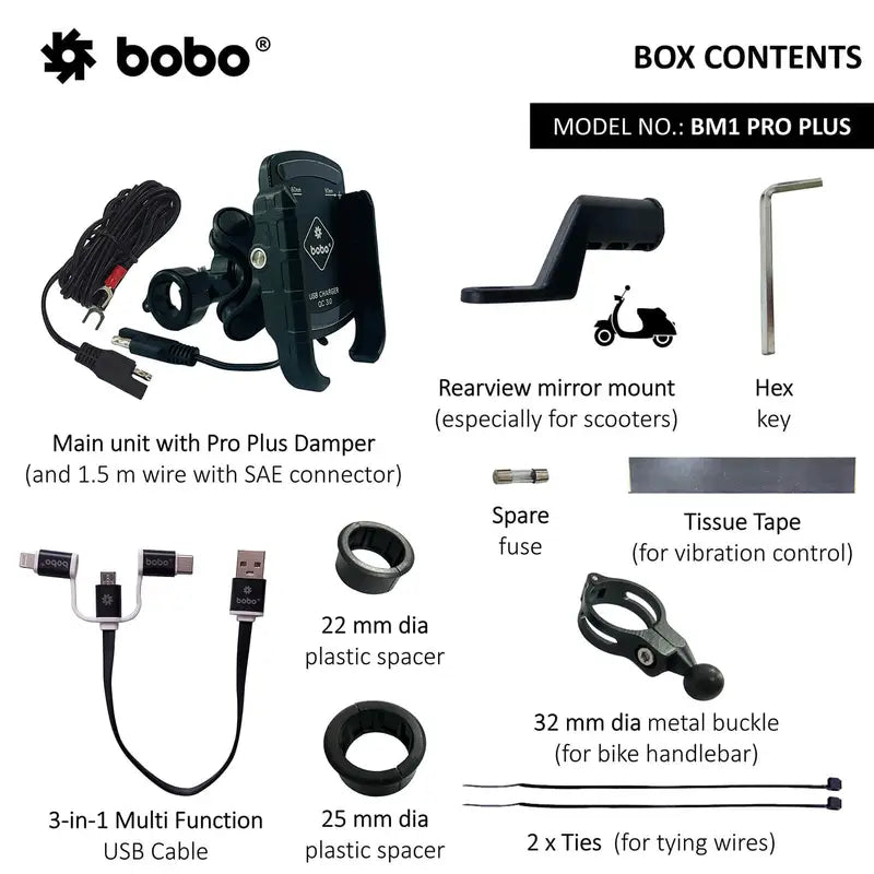 Bobo BM1 Pro Plus Jaw-Grip Bike Phone Holder