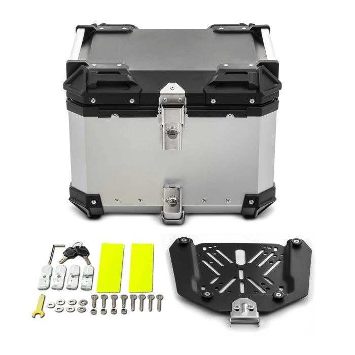 Fauvism 45 Liters Aluminium Top Box Silver