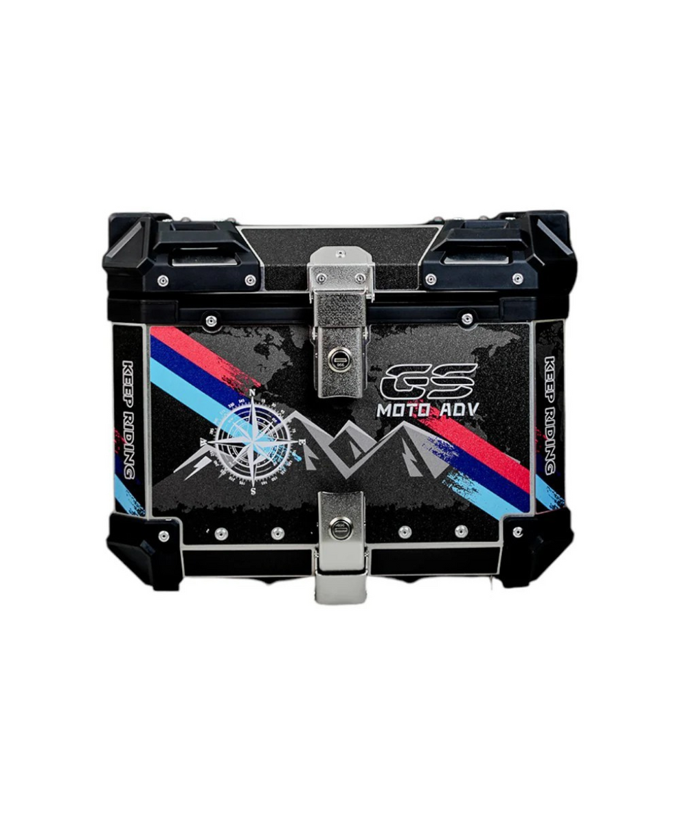 46 Liters Stainless Steel BMW GS Black Graphics Top Box