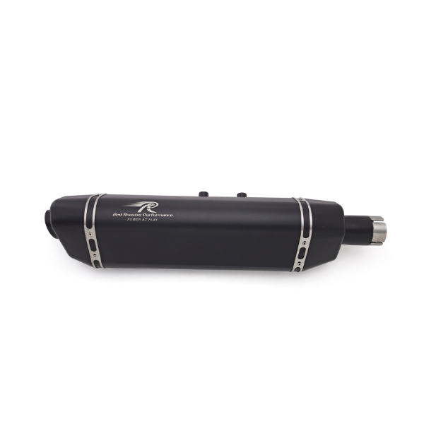 Red Rooster Vertex-Black Matte Exhaust for Royal Enfield Scram 411