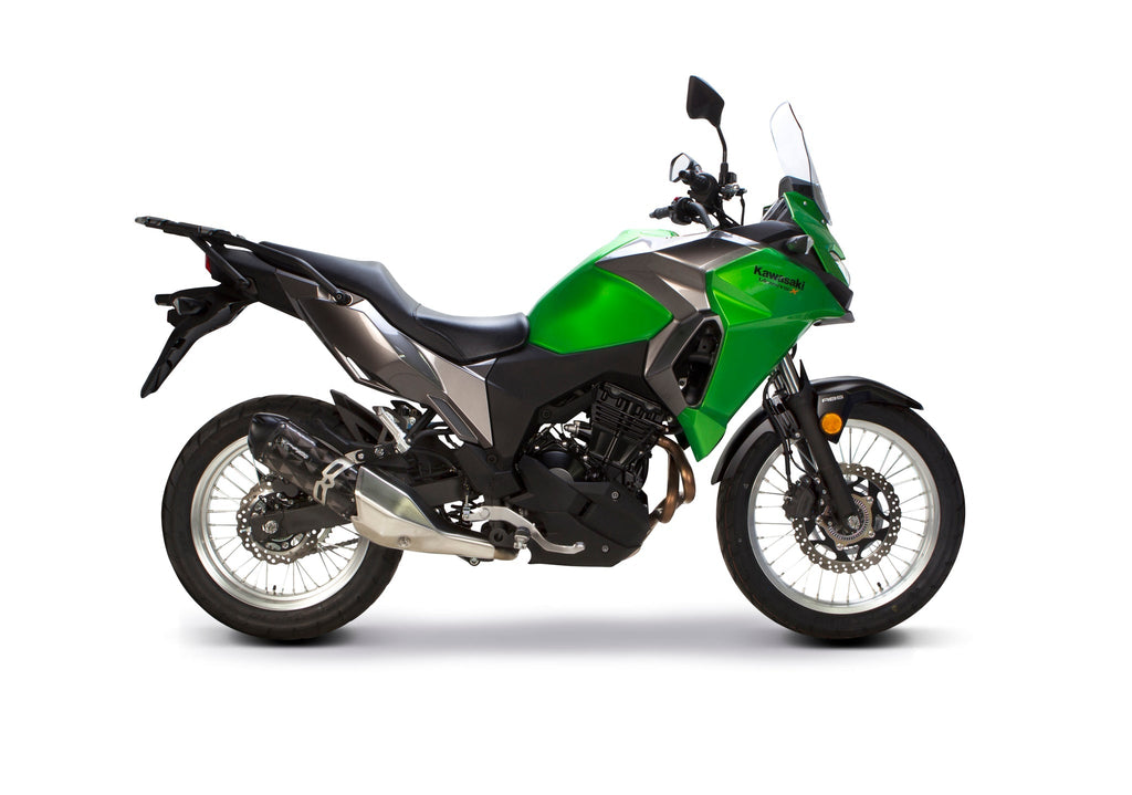 Two Brothers Racing Kawasaki Versys X 300 (2017-2022) S1R Black Series Carbon Slip-On (005-4840407-S1B)